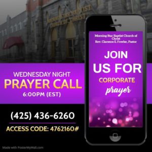 Wed prayer call